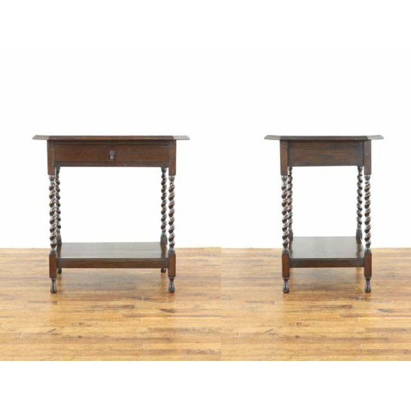 1920年頃 オーク材 イギリス アンティーク・サイドテーブル