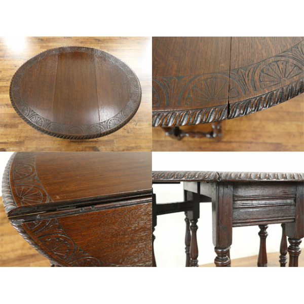 1920年頃 オーク材 イギリス アンティーク・サイドテーブル