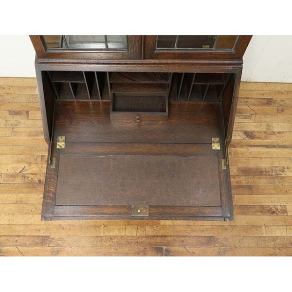 1920年頃 オーク材 イギリス アンティーク・ブックビューロー