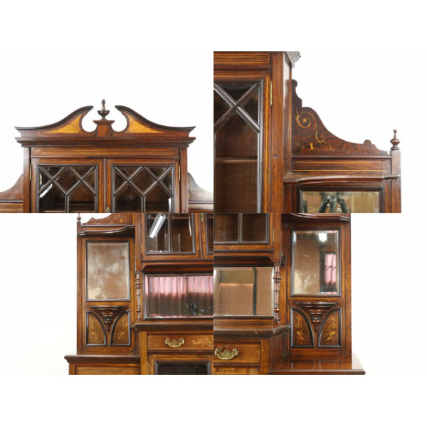 1900年頃 ローズウッド材 イギリス アンティーク・キャビネット