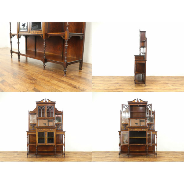 1900年頃 ローズウッド材 イギリス アンティーク・キャビネット