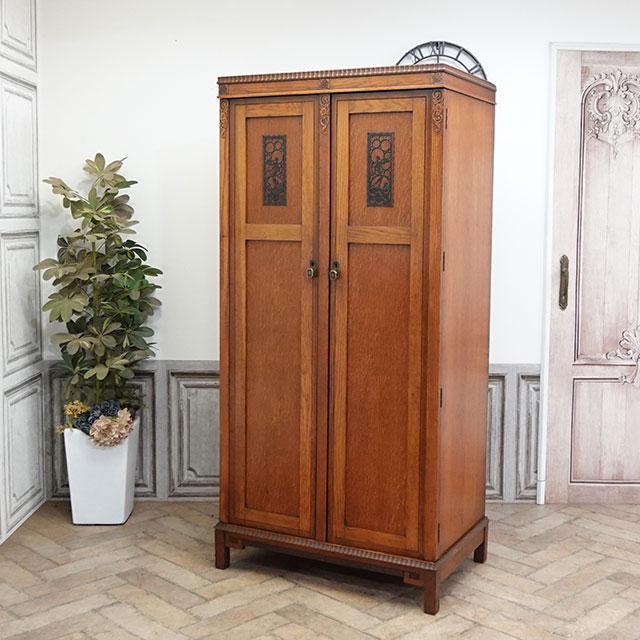 1930年頃 オーク材 イギリス アンティーク・ワードローブ antique80453