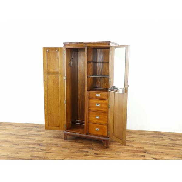 1930年頃 オーク材 イギリス アンティーク・ワードローブ antique80453