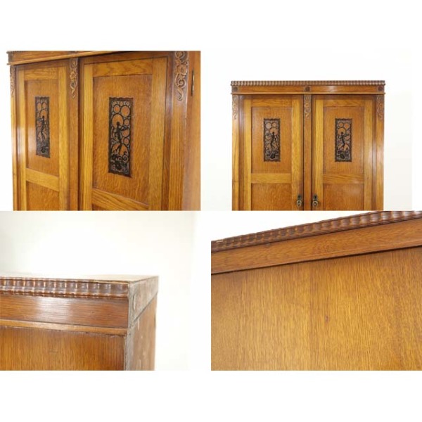 1930年頃 オーク材 イギリス アンティーク・ワードローブ antique80453