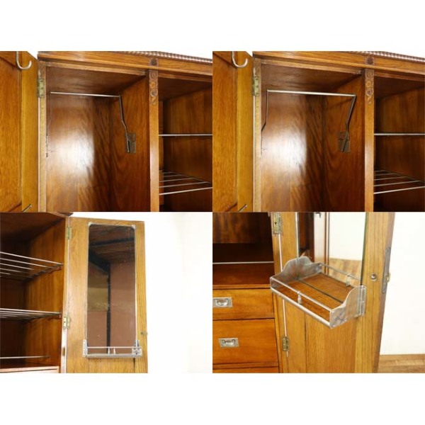 1930年頃 オーク材 イギリス アンティーク・ワードローブ antique80453
