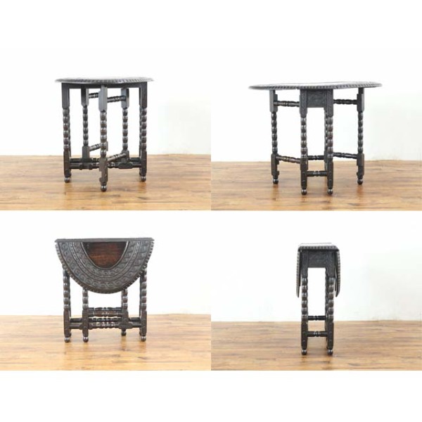 1900年頃 オーク材 イギリス アンティーク・サイドテーブル