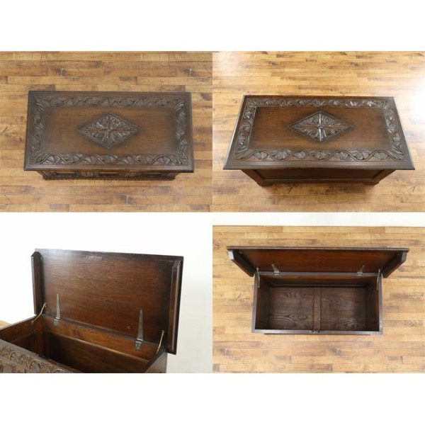 1920年頃 オーク材 イギリス アンティーク・コファー antique80491