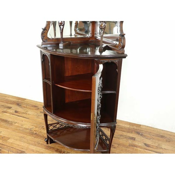 1890年頃 マホガニー材 イギリス アンティーク・コーナーキャビネット