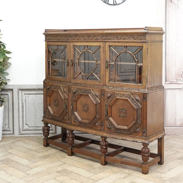 1910年頃 オーク材 イギリス アンティーク・キャビネット antique80495