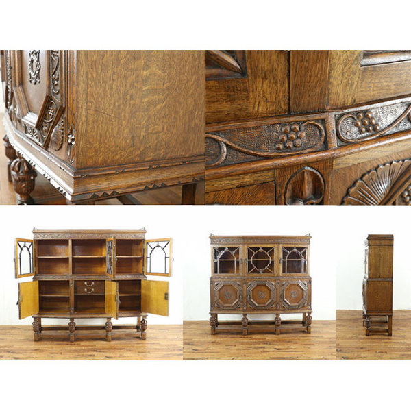 1910年頃 オーク材 イギリス アンティーク・キャビネット antique80495