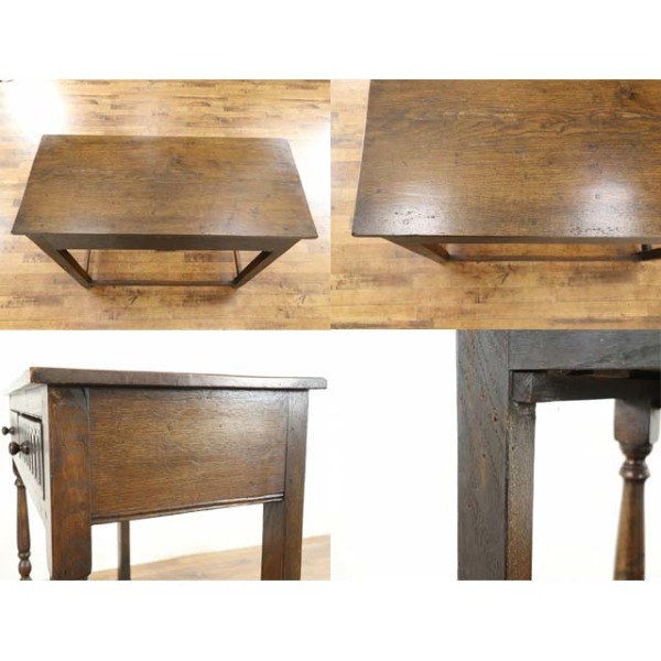 イギリスアンティーク テーブル 無垢材　オーク材　1930年代 1930年頃 オーク材 イギリス アンティーク・コンソール antique80496