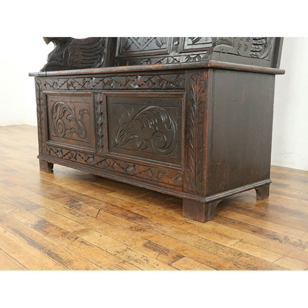 イギリス アンティーク ベンチ モンクスベンチ 英国 アンティーク オーク材 1930年代 イギリス VC108