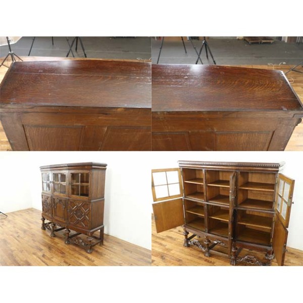 1920年頃 オーク材 イギリス アンティーク・キャビネット antique80513