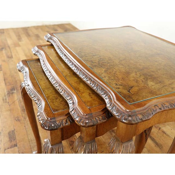 1940年頃 ビーチ材 イギリス アンティーク・ネストテーブル