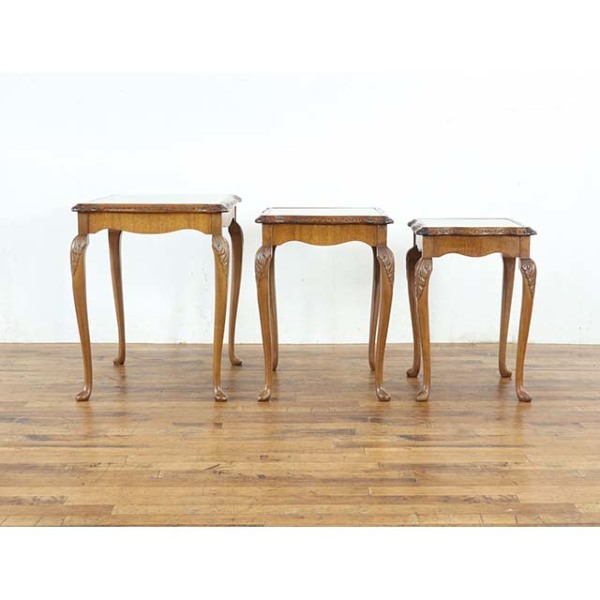 1940年頃 ビーチ材 イギリス アンティーク・ネストテーブル