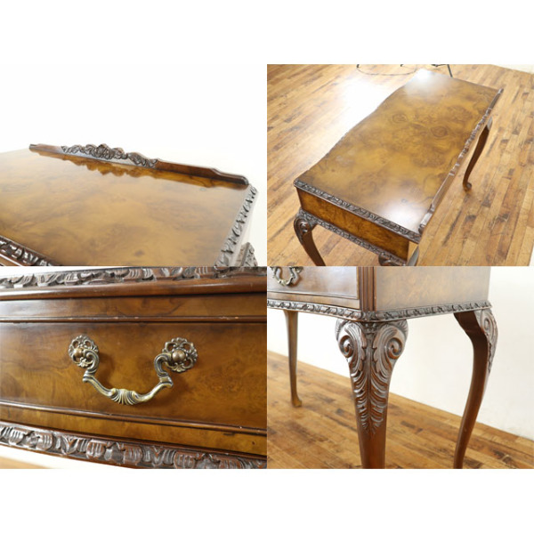 イギリス　アンティーク　コンソール 1950年頃 ウォールナット材 イギリス アンティーク・コンソール