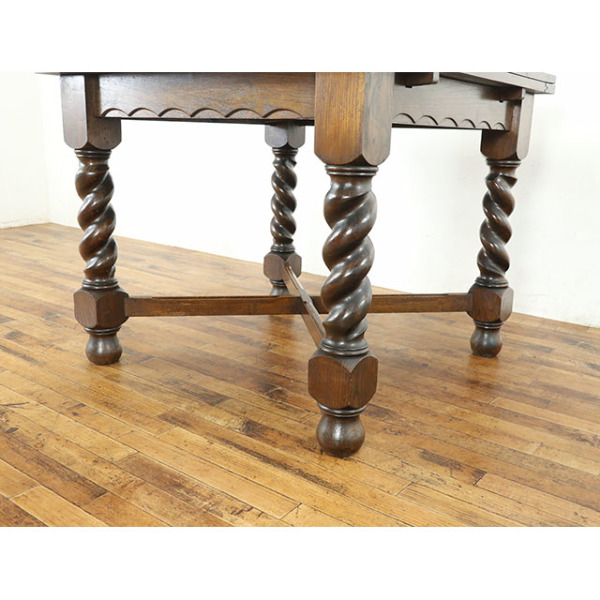 1920年頃 オーク材 イギリス アンティーク・ダイニングテーブル