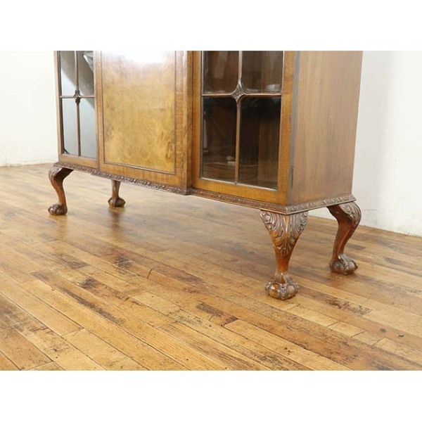 1930年頃 ウォールナット材 イギリス アンティーク・ブックケース