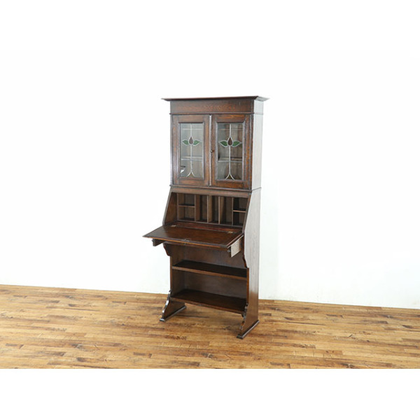 1920年頃 オーク材 イギリス アンティーク・ブックビューロー