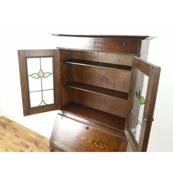 1920年頃 オーク材 イギリス アンティーク・ブックビューロー