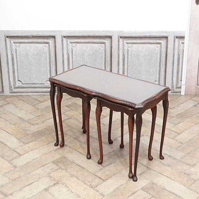 1940年頃 ビーチ材 イギリス アンティーク・ネストテーブル