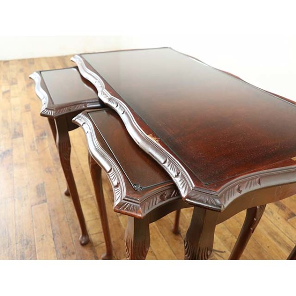 1940年頃 ビーチ材 イギリス アンティーク・ネストテーブル