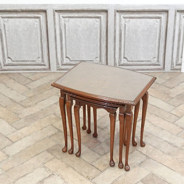 1940年頃 ビーチ材 イギリス アンティーク・ネストテーブル