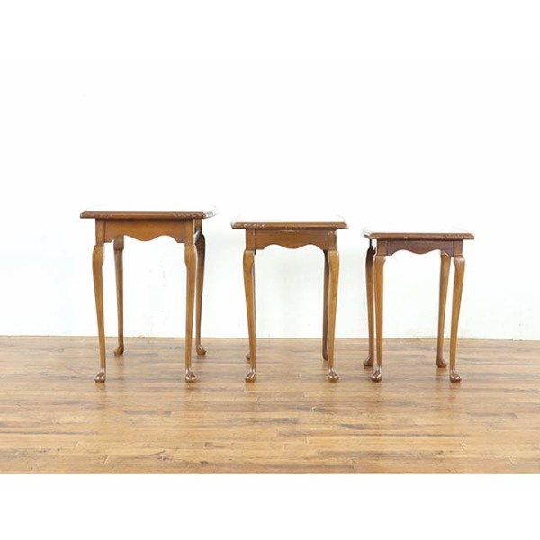 1940年頃 ビーチ材 イギリス アンティーク・ネストテーブル