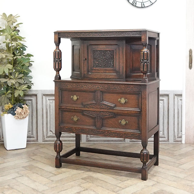 1920年頃 オーク材 イギリス アンティーク・キャビネット antique80590