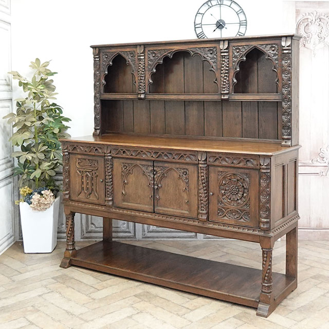 1920年頃 オーク材 イギリス アンティーク・カップボード antique80605