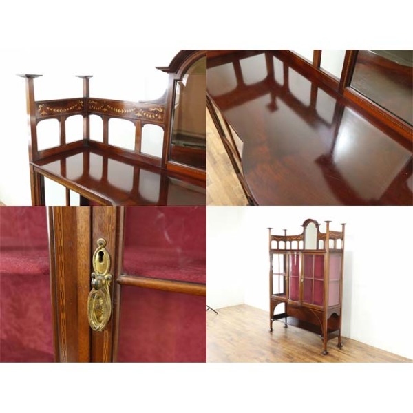 1900年頃 マホガニー材 イギリス アンティーク・キャビネット