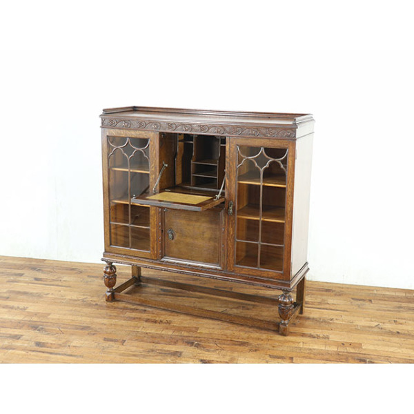 英国アンティーク木製サイドボード/キャビネット/飾り棚/テーブル(89-17-2 英国アンティーク木製サイドボード/キャビネット/飾り棚/テーブル(89