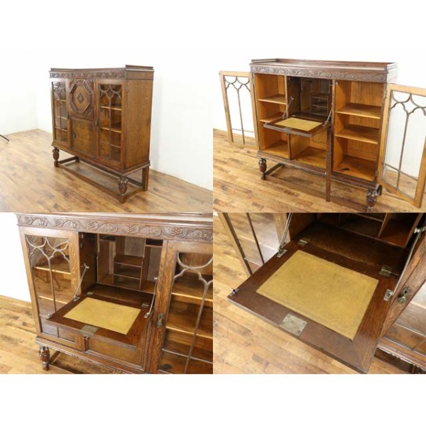 英国アンティーク木製サイドボード/キャビネット/飾り棚/テーブル(89-17-2 英国アンティーク木製サイドボード/キャビネット/飾り棚/テーブル(89