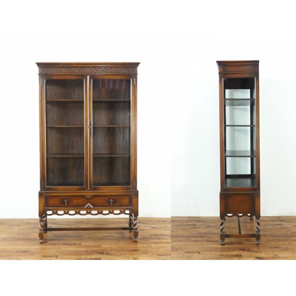 1920年頃 オーク材 イギリス アンティーク・ショーケース antique80629