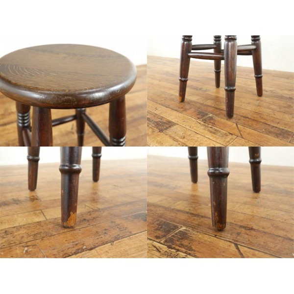 1950年頃 ビーチ材 イギリス アンティーク・スツール antique80632c