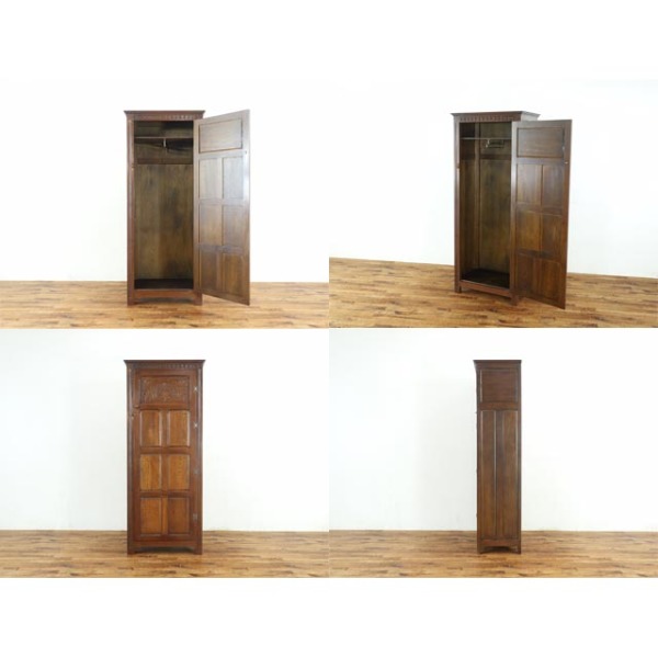 1930年頃 オーク材 イギリス アンティーク・ワードローブ antique80635