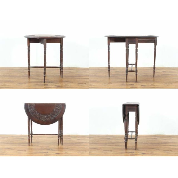 オールドメゾン 葡萄園 小卓 古装艶消し サイドテーブル マホガニー無垢材 オールドメゾン 葡萄園 小卓 古装艶消し サイドテーブル マホガニー無垢材