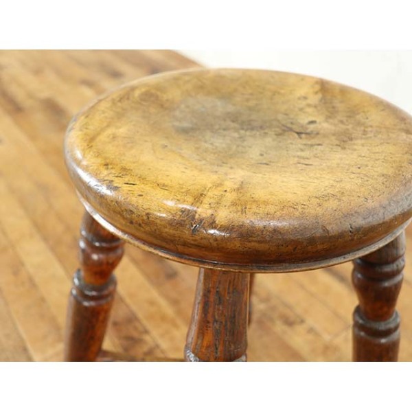 1930年頃 エルム材 イギリス アンティーク・スツール antique80640