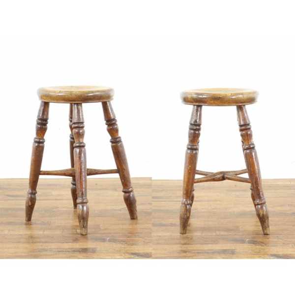 1930年頃 エルム材 イギリス アンティーク・スツール antique80640