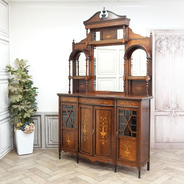 1900年頃 ローズウッド材 イギリス アンティーク・キャビネット