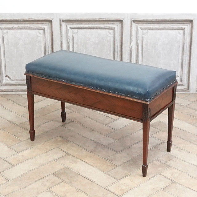 [大特価明日〆切]イギリス　アンティークスツール 1920年頃 マホガニー材 イギリス アンティーク・スツール antique80667
