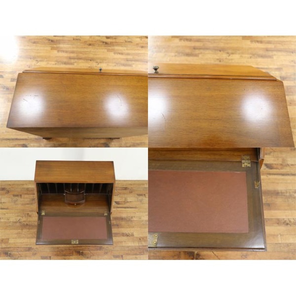 イギリス アンティーク 家具 ビューロー 机 1930年頃 627A 1930年頃 ウォールナット材 イギリス アンティーク・ビューロー