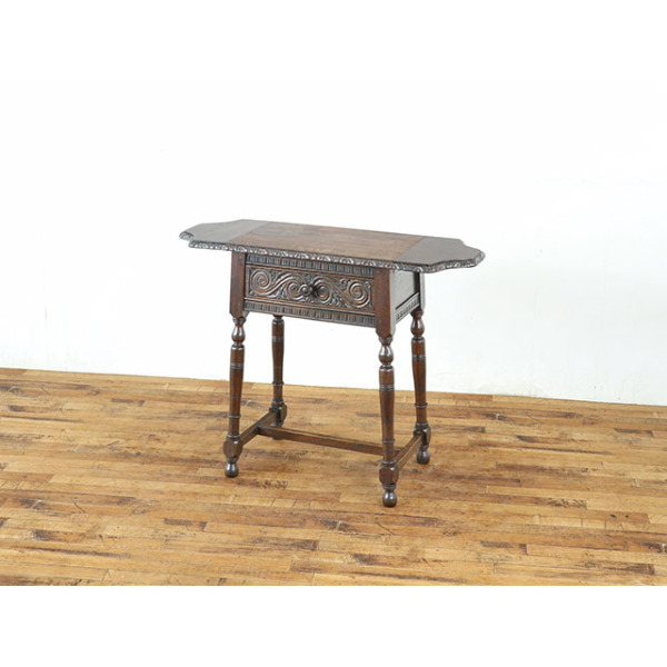 1900年頃 オーク材 イギリス アンティーク・サイドテーブル