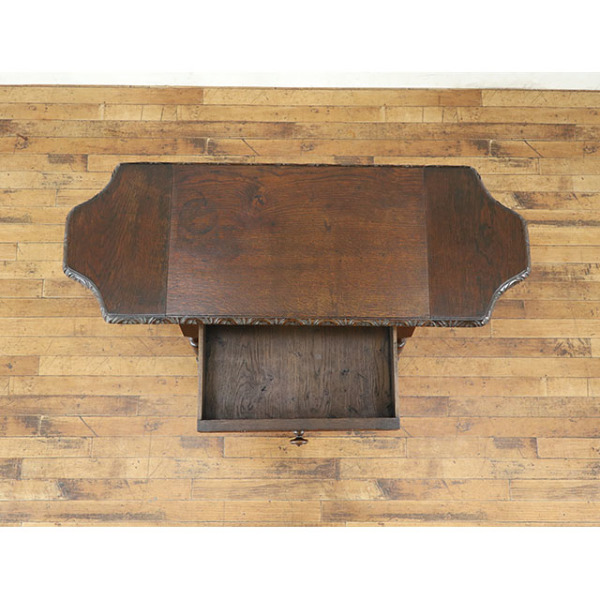 1900年頃 オーク材 イギリス アンティーク・サイドテーブル