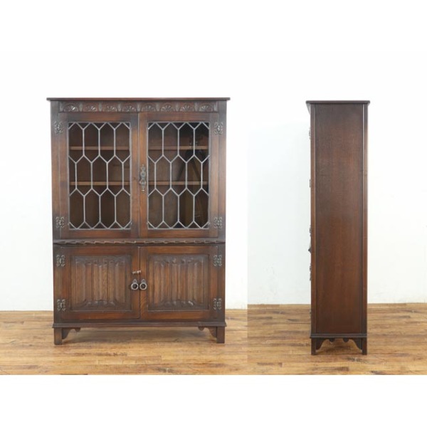 イギリス アンティーク家具 ブックケース 1950年頃 762A 1950年頃 オーク材 イギリス アンティーク・ブックケース antique80710
