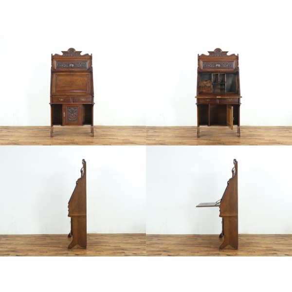 1910年頃 オーク材 イギリス アンティーク・ビューロー antique80722