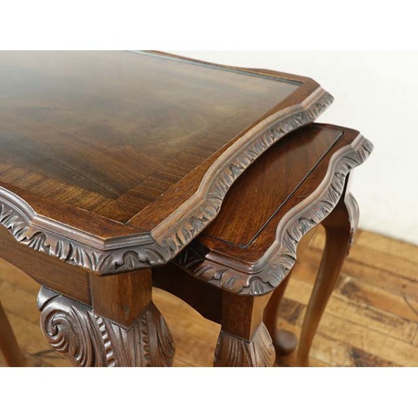 1940年頃 ビーチ材 イギリス アンティーク・ネストテーブル