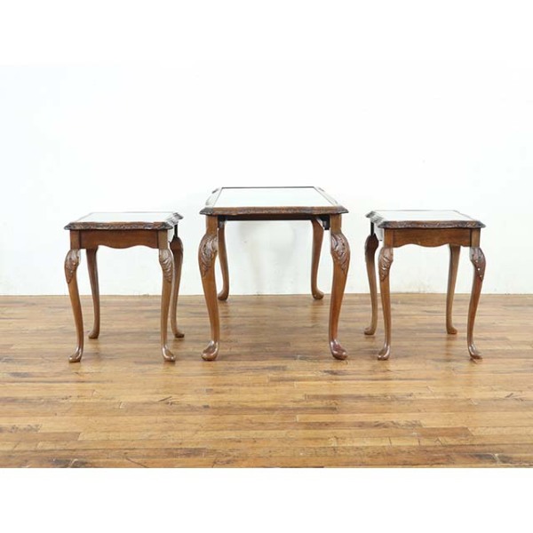 1940年頃 ビーチ材 イギリス アンティーク・ネストテーブル