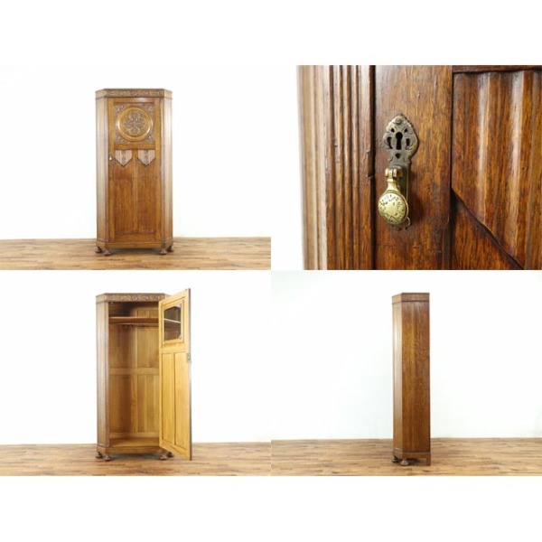 1920年頃 オーク材 イギリス アンティーク・ワードローブ antique80752