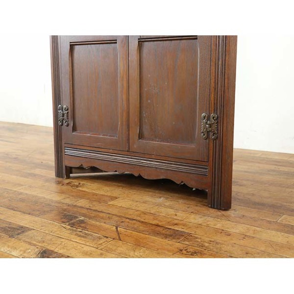 1950年頃 オーク材 イギリス アンティーク・コーナーキャビネット